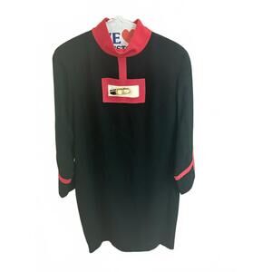 Vintage Steve Fabrikant Black and Red Dress Medium